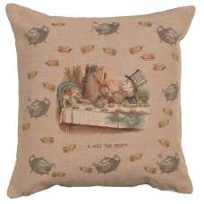 The Tea Party Alice In Wonderland Decorative Tapestry Pillow