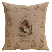 Late Rabbit Alice In Wonderland Cushion