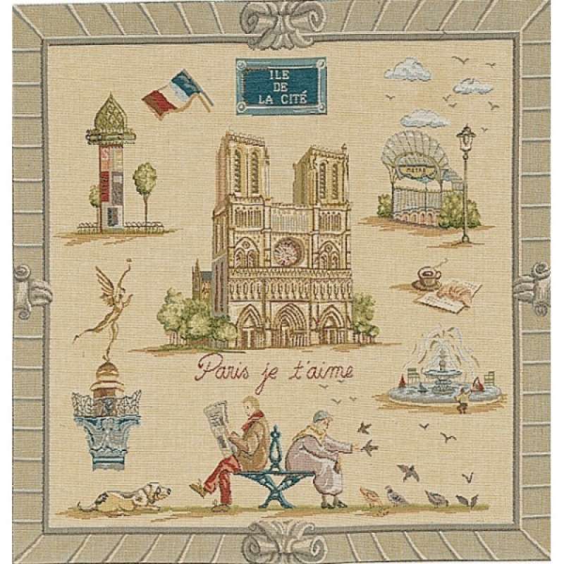 Paris Notre Dame Decorative Tapestry Pillow