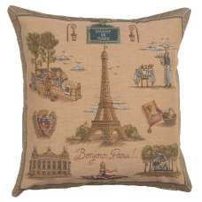 Paris Tour Eiffel French Tapestry Cushion