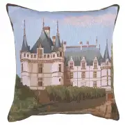 Castle Azay Le Rideau Cushion - 19 in. x 19 in. Cotton by Charlotte Home Furnishings