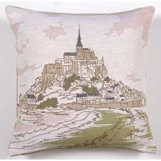 Mont Saint Michel 1 Decorative Tapestry Pillow
