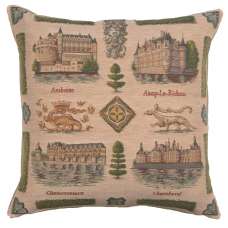 Loire's castle French Tapestry Cushion