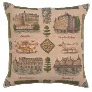 Loire's Castle Cushion - 19 in. x 19 in. Cotton by Charlotte Home Furnishings
