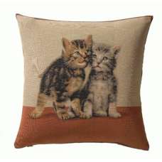 Two kittens I Decorative Tapestry Pillow