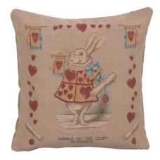Heart Rabbit Alice In Wonderland I Decorative Tapestry Pillow