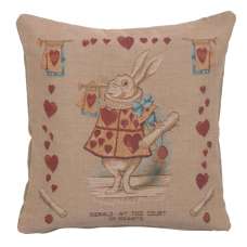 Heart Rabbit Alice In Wonderland I Decorative Tapestry Pillow