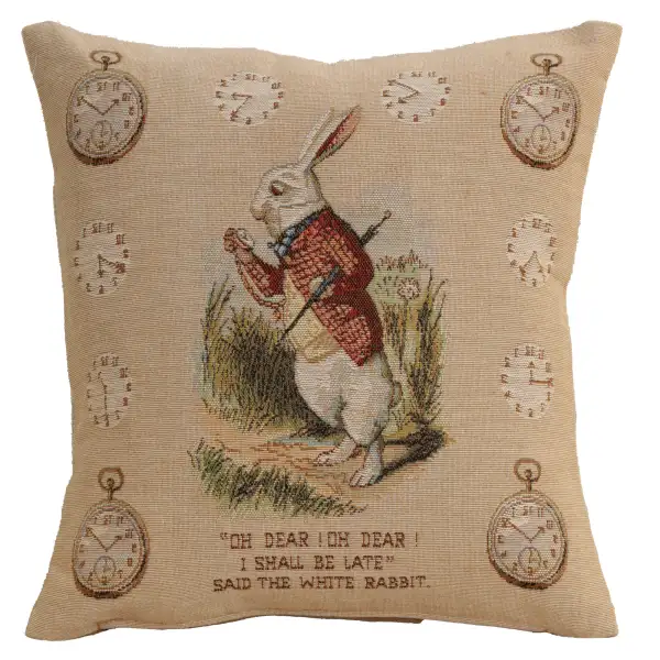 The Late Rabbit Alice In Wonderland I Cushion