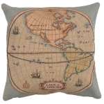 Map of Americas I European Cushion Cover