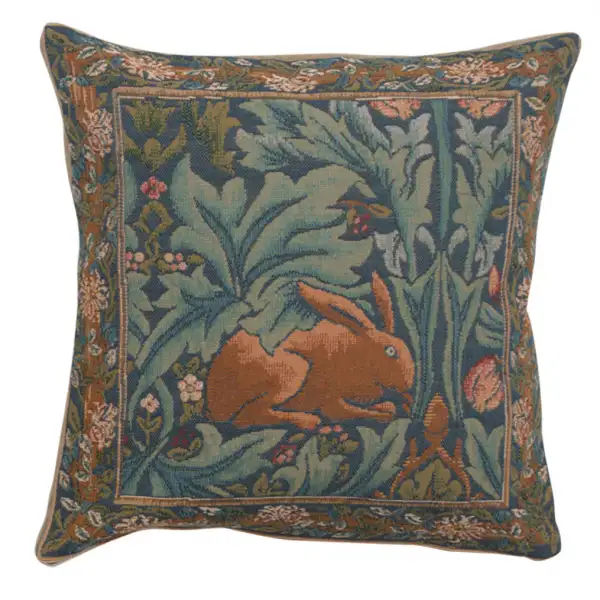 C Charlotte Home Furnishings Inc Brother Rabbit French Tapestry Cushion - 14 in. x 14 in. Cotton by William Morris