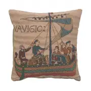 Bayeux The Boat Cushion - 14 in. x 14 in. Cotton by Charlotte Home Furnishings