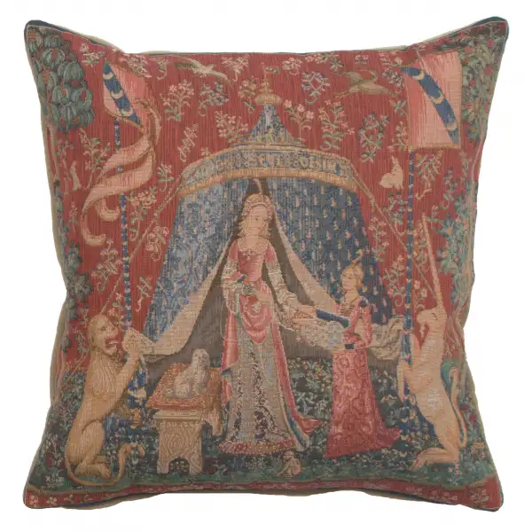 A Mon Seul Desir III Small Cushion - 14 in. x 14 in. Cotton by Charlotte Home Furnishings