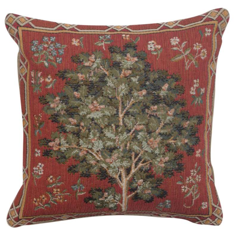 Medieval Oak Decorative Tapestry Pillow