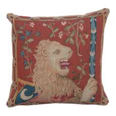 The Medieval Lion French Tapestry Cushion