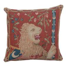 The Medieval Lion Decorative Tapestry Pillow