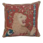 The Medieval Lion Cushion - 14 in. x 14 in. Cotton by Charlotte Home Furnishings