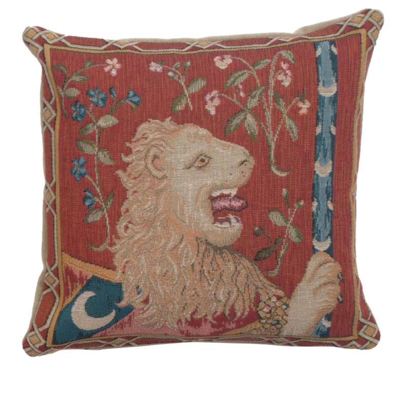 The Medieval Lion French Tapestry Cushion