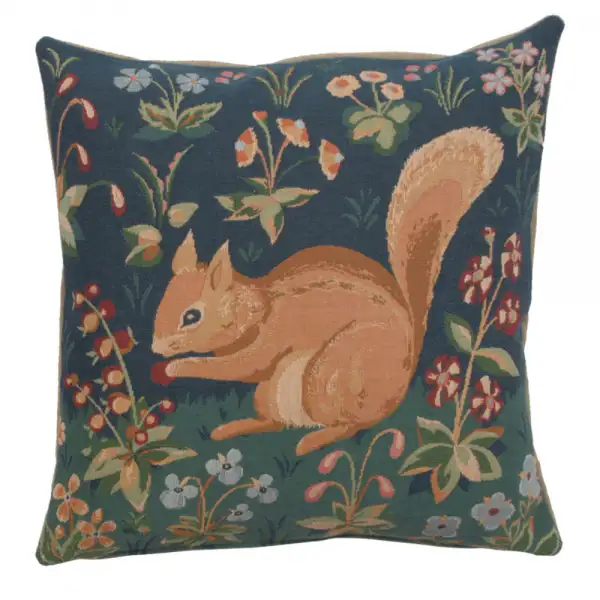 Medieval Squirrel Cushion - 14 in. x 14 in. Cotton by Charlotte Home Furnishings