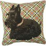 Black Scottish Dog European Cushion Cover