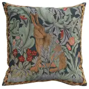 Rabbit as William Morris Left Large Cushion