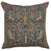 Tree In Blue Decorative Tapestry Pillow