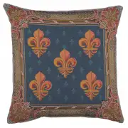 Lys flower In Blue Cushion