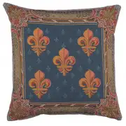Lys flower In Blue Cushion