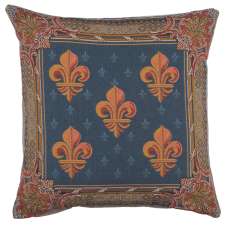 Lys flower In Blue  Decorative Tapestry Pillow