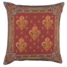 Lys flower In Red I French Tapestry Cushion