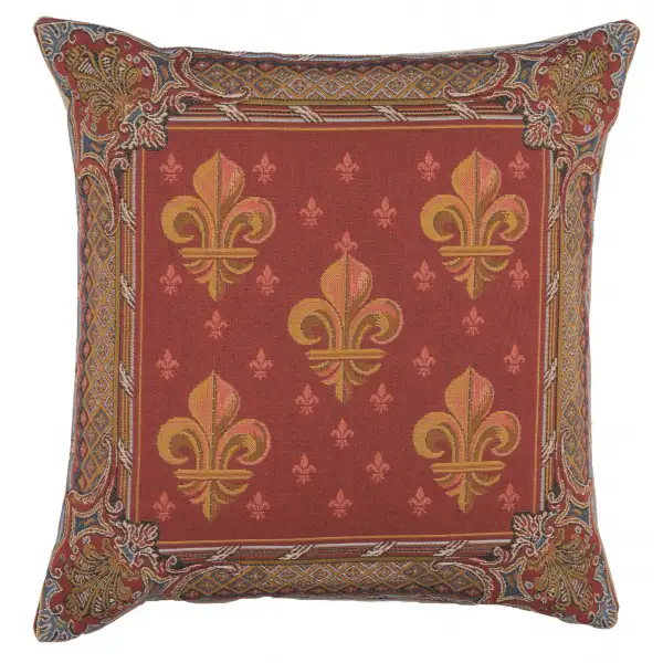Lys flower In Red I French Couch Cushion