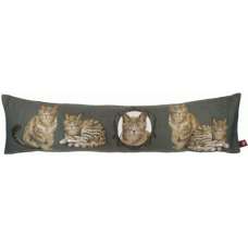 Cats Dark Grey Bolster