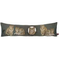 Cats Dark Grey Cushion Bolster