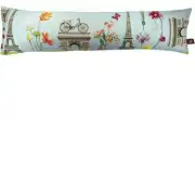 Flowery In Paris Bolster Cushion – 35 in. x 10 in. Cotton by Charlotte Home Furnishings