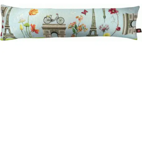 Flowery In Paris Bolster Cushion - 35 in. x 10 in. Cotton by Charlotte Home Furnishings