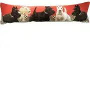 Scottish Dogs Bolster Bolster Cushion - 35 in. x 10 in. Cotton by Charlotte Home Furnishings
