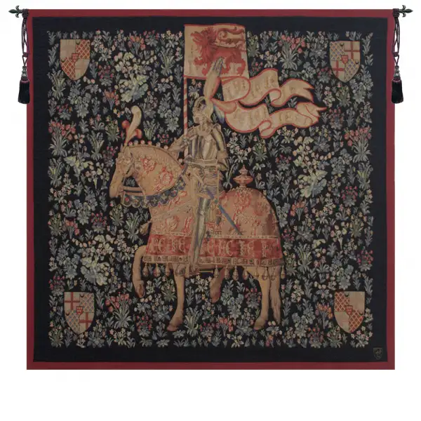 Charlotte Home Furnishing Inc. France Tapestry - 58 in. x 58 in. | Le Chevalier 1 French Wall Tapestry