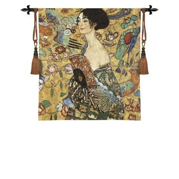 Klimt's Lady With Fan Wall Tapestry