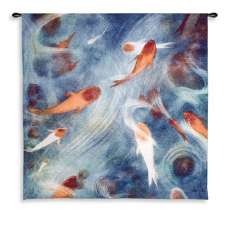Koi Pond Large Tapestry Wall Art