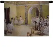 Ballerina Dance Foyer Wall Tapestry - 34 in. x 26 in. Cotton/Viscose/Polyester by Degas