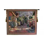 Peaceful European Alley Wall Tapestry