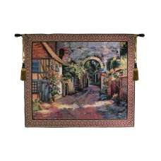 Peaceful European Alley Tapestry Wall Art