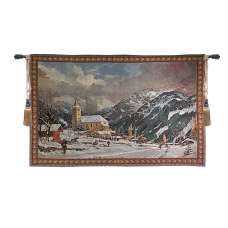 Alpine Village Tapestry Wall Art