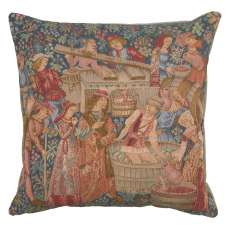 The Wine Press Decorative Tapestry Pillow