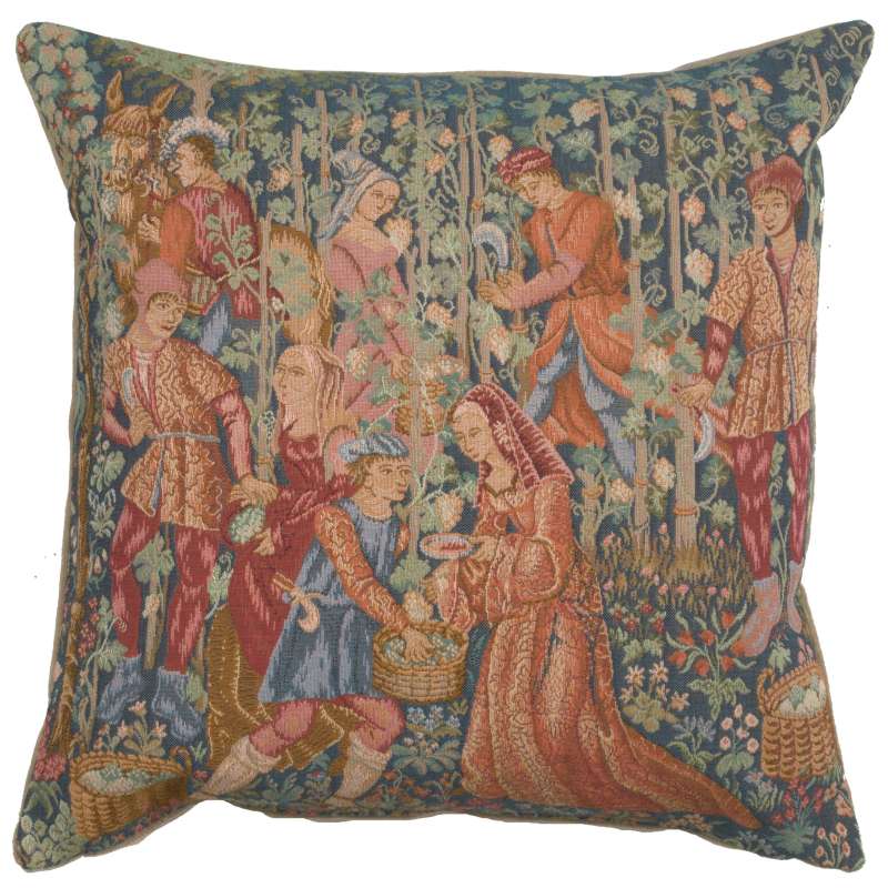 Wine Making  French Tapestry Cushion