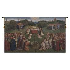 Adoration of the Mystic Lamb European Tapestry Wall Hanging