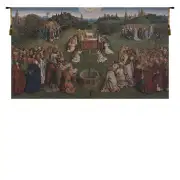 Adoration Of The Mystic Lamb Belgian Tapestry Wall Hanging - 57 in. x 32 in. cotton by Jan and Hubert van Eyck