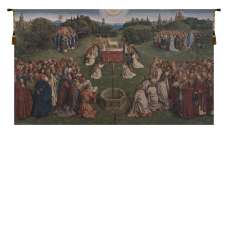 Adoration of the Mystic Lamb European Tapestry Wall Hanging