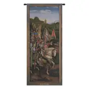 Knights Of Christ I Belgian Tapestry Wall Hanging - 24 in. x 57 in. cotton by Jan and Hubert van Eyck