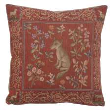 Medieval Fox Decorative Tapestry Pillow