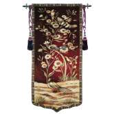 Wild Birds and Flowers Right Tapestry Wall Art